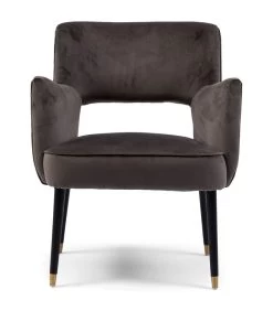 Eetstoel Laurel DAC Vel III Anthr - Polyester, Rubberhout - (LxBxH) 67.0x69.0x81.0 Cm