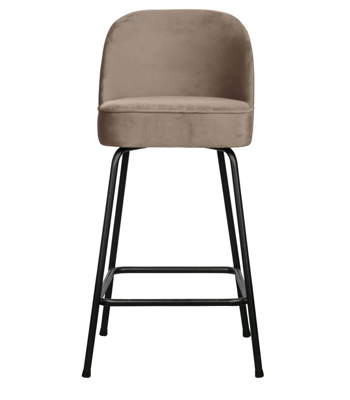 BePureHome Vogue Barstoel - Fluweel - Khaki - 89x50x55 3 BePureHome Vogue Barstoel - Fluweel - Khaki - 89x50x55