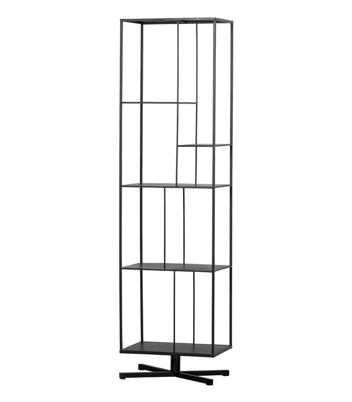 Exclusive Jiske Boekenkast - Metaal - Zwart - 184x50x35 3 Exclusive Jiske Boekenkast - Metaal - Zwart - 184x50x35