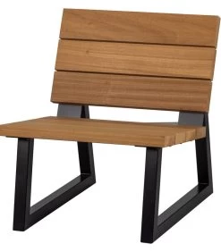 WOOOD Tuinfauteuil Banco - Hout/Metaal - Nature - 78x68x82