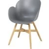 Fauteuil Buiten Tulip - Teak/Propyleen - Grijs - Set Van 2
