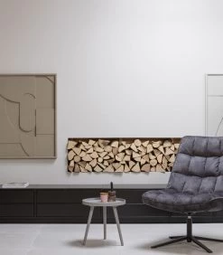 WOOOD Job Draaifauteuil - Velvet - Antraciet - 101x70x85 -Meubilair Verkoop 4b5fee268d7e4a1aaa0502d85a26a9c8