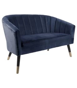 Leitmotiv Bank Royal - Velvet Donker Blauw - 128x71x80cm -Meubilair Verkoop 4bf7d4b5c6434c6796259a48ce8ede71