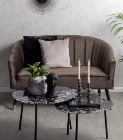 Leitmotiv Bijzettafel Ovoid - Zwart - 58,5x51x38 Cm -Meubilair Verkoop 50527ef338eb4c4fb95daa136ddd0cd5