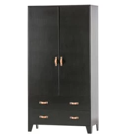 WOOOD Dian Garderobekast - Grenen - Zwart - 180x94x40 7 WOOOD Dian Garderobekast - Grenen - Zwart - 180x94x40 -Meubilair Verkoop 5620b1b233ec4880b133b8999f772b1c