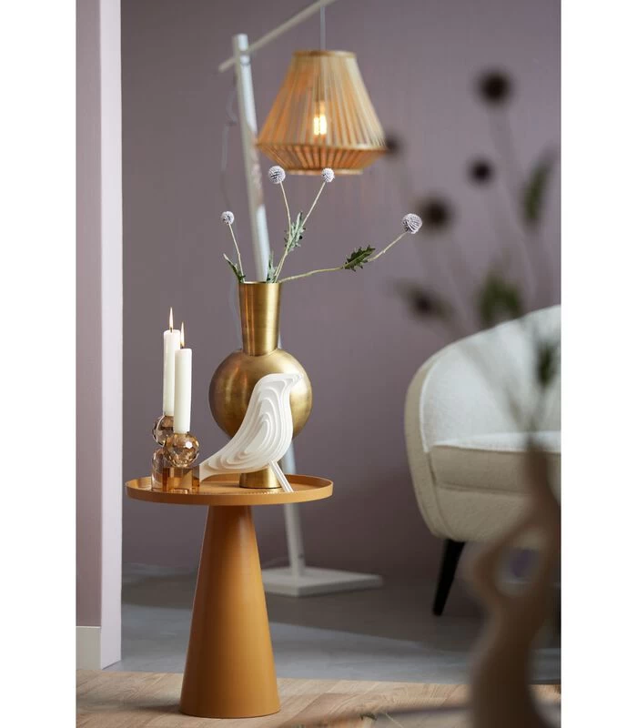 Leitmotiv Bijzettafel Force - Medium - Aluminium Mosterdgeel - Ø40x43cm 4 Leitmotiv Bijzettafel Force - Medium - Aluminium Mosterdgeel - Ø40x43cm - Afbeelding 2