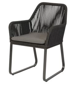 Fauteuil Buiten Plaza - Aluminium/Rope - Antraciet - Set Van 2