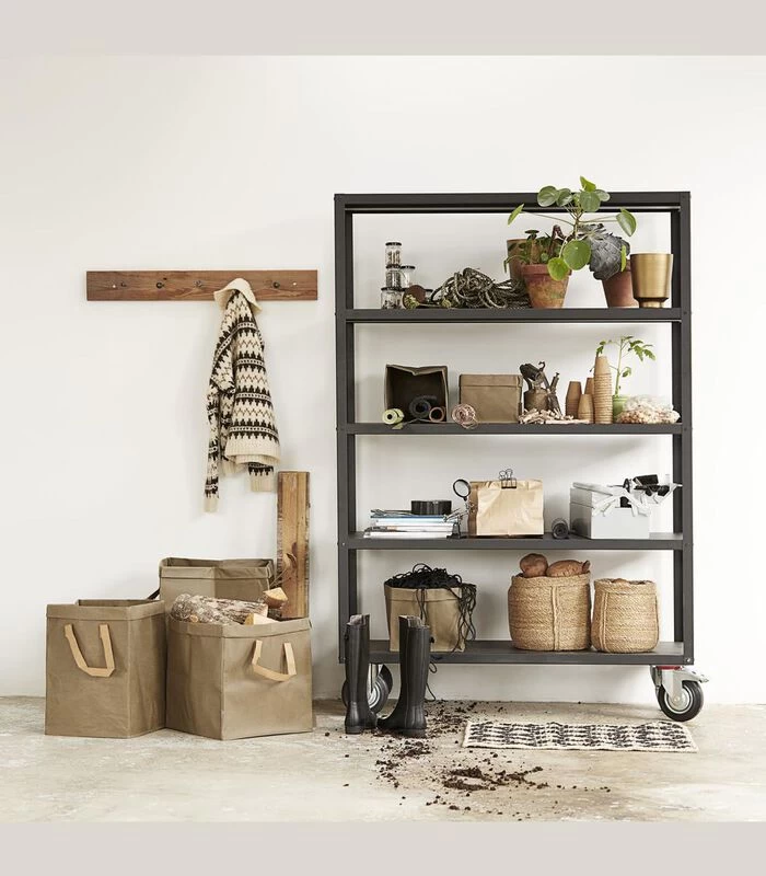 House Doctor Rek Met 4 Wielen, Trolley, Mat Zwart 4 House Doctor Rek Met 4 Wielen, Trolley, Mat Zwart - Afbeelding 2