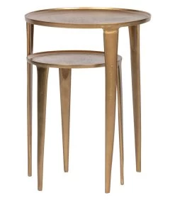 BePureHome Medallion Bijzettafels - Metaal - Antique Brass - Set Van 2 -Meubilair Verkoop 5cbcfd2ceeda476a9ff36c9bedf92117