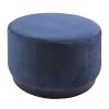 Leitmotiv Poef W. Wood Rim - Velvet Jeans Blauw - Large - 50x30cm -Meubilair Verkoop 5e0474a75d1f4c03ae848b8691b0d447