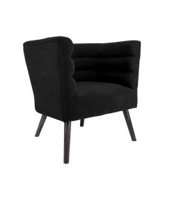 Leitmotiv Stoel Explicit - Suede Look Zwart - 74x71x74cm