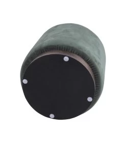 Leitmotiv Poef W. Wood Rim - Velvet Donker Groen - Medium - 36x38cm -Meubilair Verkoop 60b6385fb1f34f2497334ccffd51558f