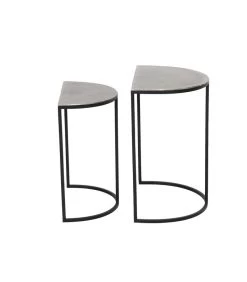 Bijzettafel Peto - Antiek Lood/Zwart - Set -Meubilair Verkoop 60fd07d1288241f88922a57cb4b96035