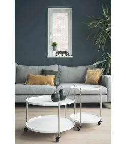 Leitmotiv Salontafel Thrill - Staal Nikkel Wit - 60x40cm -Meubilair Verkoop 63c2a5168bf64c20a604780cd87d8b62