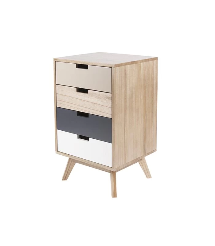 Leitmotiv Ladekast Snap Wood - Met 4 Lades - 40x36x65cm 5 Leitmotiv Ladekast Snap Wood - Met 4 Lades - 40x36x65cm - Afbeelding 3