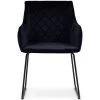Eetkamerstoel Met Armleuning - Isco Drive Dining Armchair - Velvet - Blauw
