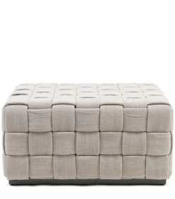 Poef - Hocker - Room 48 Voetenbankje XL Mouliné - Linnen - Naturel