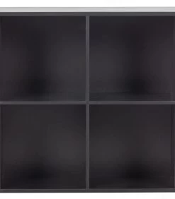 VTwonen Lower Case 4 Vakken - Grenen - Zwart - 81x81x35