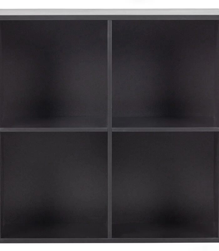 VTwonen Lower Case 4 Vakken - Grenen - Zwart - 81x81x35 3 VTwonen Lower Case 4 Vakken - Grenen - Zwart - 81x81x35