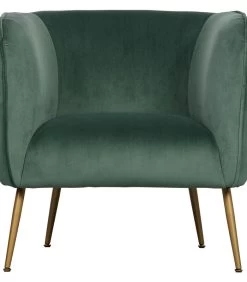 Scout Fauteuil - Velvet - Groen - 71x79x71