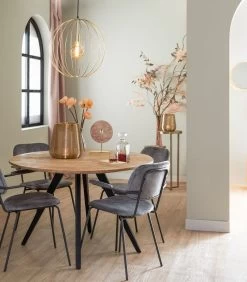 Eettafel Magnifera - Hout/Zwart - Ø120cm -Meubilair Verkoop 745cccbdbd1240c28b648b1a11b69e7f