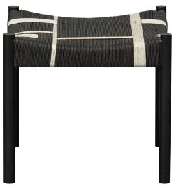 Exclusive Kruk Jessy - Mangohout/Koord - Zwart/Wit - 44x47x40 -Meubilair Verkoop 76030ac42ce34743a31bf1ab1ca6bf4a