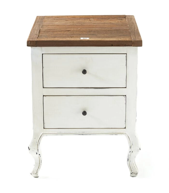 Kastje - Ladekast Hout - Driftwood Burerau Ladenblok - Wit 3 Kastje - Ladekast Hout - Driftwood Burerau Ladenblok - Wit