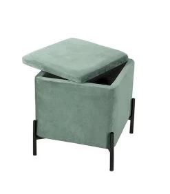 Leitmotiv Poef Snog - Jade Groen/Zwart - 45x45x47cm -Meubilair Verkoop 76f89189e38944d0b6bab90992817706