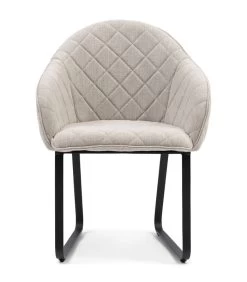 Eetkamerstoel Met Armleuning - Ritz Armchair Mouliné - Linnen - Naturel