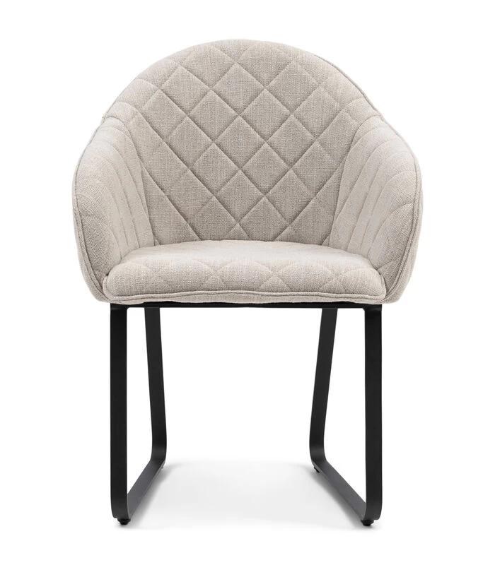 Eetkamerstoel Met Armleuning - Ritz Armchair Mouliné - Linnen - Naturel 3 Eetkamerstoel Met Armleuning - Ritz Armchair Mouliné - Linnen - Naturel