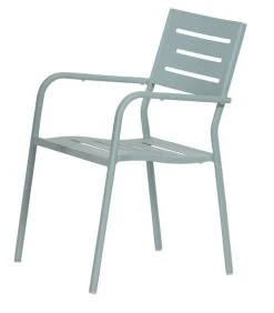 Tuinstoel Met Armleuning - Aluminium - Blauw - 85x56x53