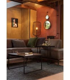 BePureHome Sharing Bijzettafel U-Vorm - Hout/Metaal - Zwart - 55x45x35 -Meubilair Verkoop 78900432b68e48ac85955dcc96906ed0