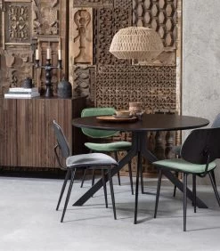 WOOOD Jackie Eetkamerstoel - Fluweel - Grijs - Set Van 2 -Meubilair Verkoop 78990f662aab41a18e3c45eca9a36fdf