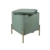 Leitmotiv Poef Snog - Jade Groen/Goud - 45x45x47cm