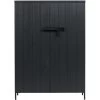 WOOOD Bruut Kast 2-Deurs - Geborsteld Grenen - Zwart - 140,5x100x41,5 -Meubilair Verkoop 7f03084e9a254bbb9b56179a7d6e81c2