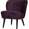 WOOOD Fauteuil Sara - Polyester - Aubergine - 71x59x70 -Meubilair Verkoop 7fe5db0250d3491e83f624347187a1e1