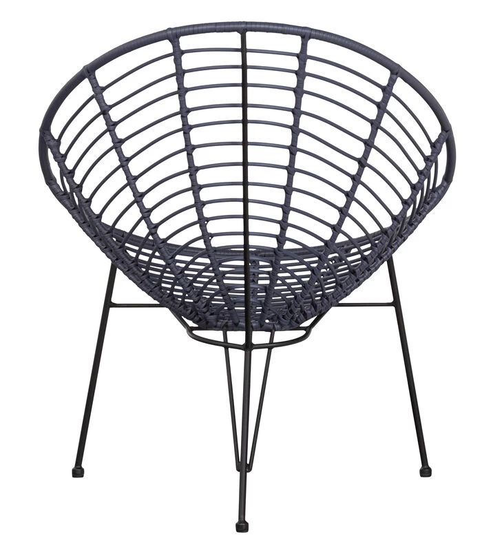 WOOOD Loungestoel Buiten Jane - PE/Metaal - Inkt - 88x72x81 6 WOOOD Loungestoel Buiten Jane - PE/Metaal - Inkt - 88x72x81 - Afbeelding 4