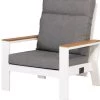 Verstelbare Tuinstoel Buiten - Aluminium - Wit - 93x82x84