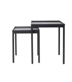 Bijzettafel Kendra - Zwart - Set