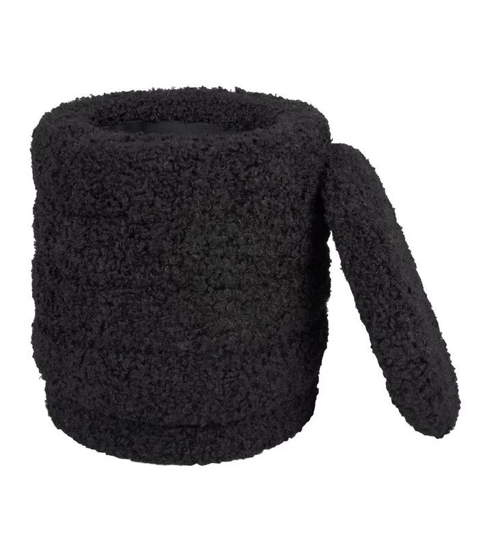 Leitmotiv Poef Cuddly - Zwart - 35x35x40 Cm 5 Leitmotiv Poef Cuddly - Zwart - 35x35x40 Cm - Afbeelding 3