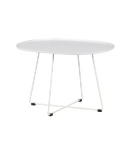 WOOOD Bijzettafel XL Buiten Otis - Metaal - Wit - 47x70x60