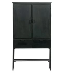 BePureHome Wish 2 Deurs Kast - Metaal - Zwart - 151x87x36