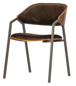 BePureHome Clan Eetkamerstoel - Fluweel - Bruin - Set Van 2 -Meubilair Verkoop 918209ffdd7147089ea9271a96b53d16