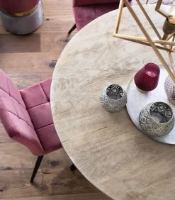 Eettafel Magnifera - Hout/Zwart - Ø140cm -Meubilair Verkoop 9438d9cd5c564160afb966ae89280a6a