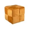 Leitmotiv Poef Weaved - Okergeel - 39x39x38cm