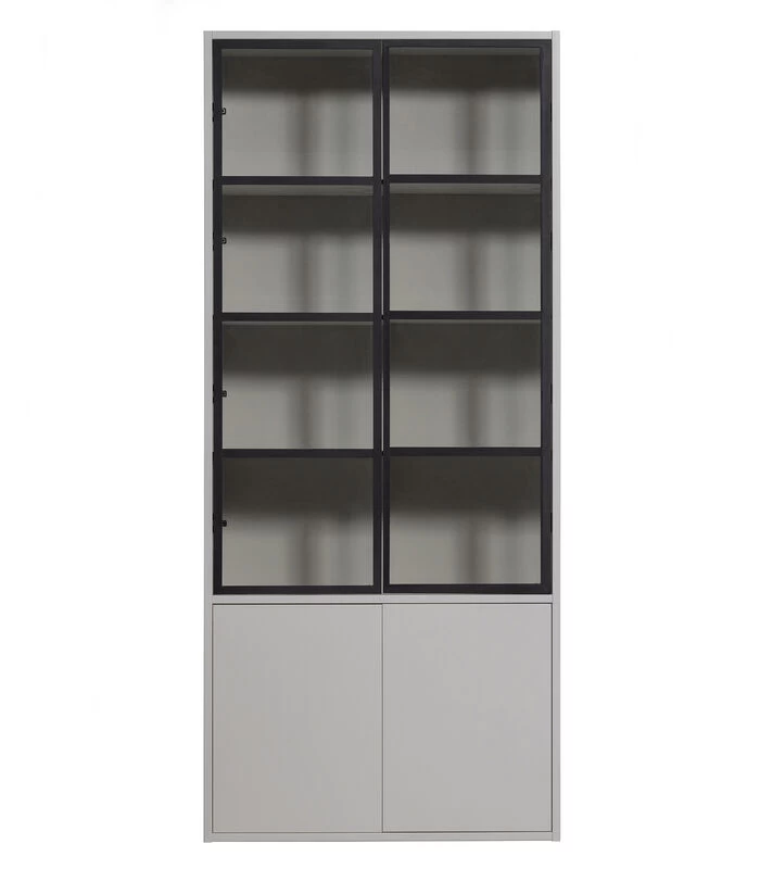 VTwonen 4-Deurs Vitrinekast Basic - Grenen - Mist - 230x101x40 5 VTwonen 4-Deurs Vitrinekast Basic - Grenen - Mist - 230x101x40 - Afbeelding 3