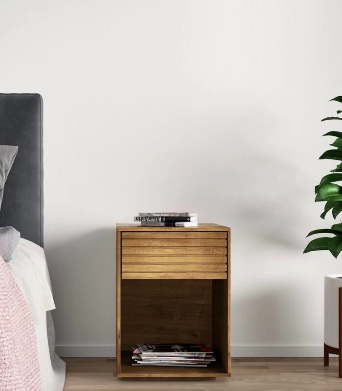 2 X Nachtkastje EMMA In Eikenhout 5 2 X Nachtkastje EMMA In Eikenhout - Afbeelding 3