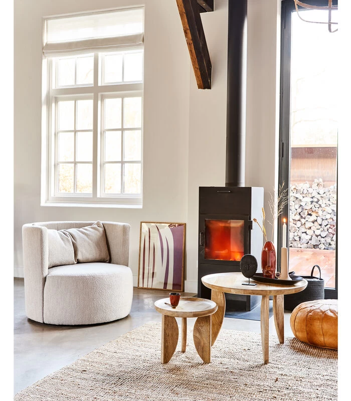 VTwonen Explore Fauteuil - Boucle - Naturel - 81x96x92 4 VTwonen Explore Fauteuil - Boucle - Naturel - 81x96x92 - Afbeelding 2