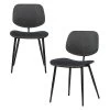 WOOOD Jackie Eetkamerstoel - Fluweel - Grijs - Set Van 2 -Meubilair Verkoop 9dbc2ce3a4f8472594b74728ec4ca280