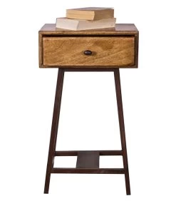 BePureHome Skybox Sidetable - Hout/Metaal - Naturel - 70x45x30 -Meubilair Verkoop 9ec55afeebce49bcb9c033a25ba76a1d